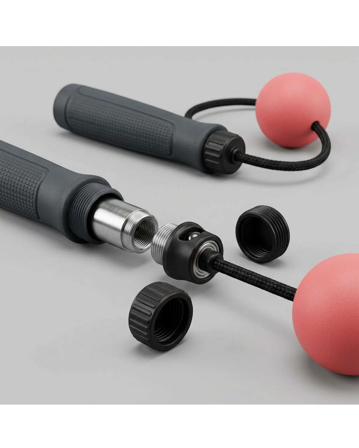 Jndwkv Cordless Weighted Ball Jump Rope 180 g Charcoal Coral - Detail view
