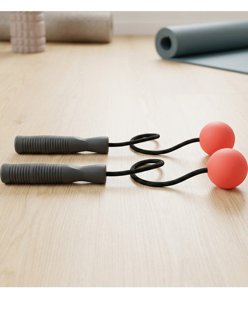 Jndwkv Cordless Weighted Ball Jump Rope 180 g Charcoal Coral - Lifestyle view