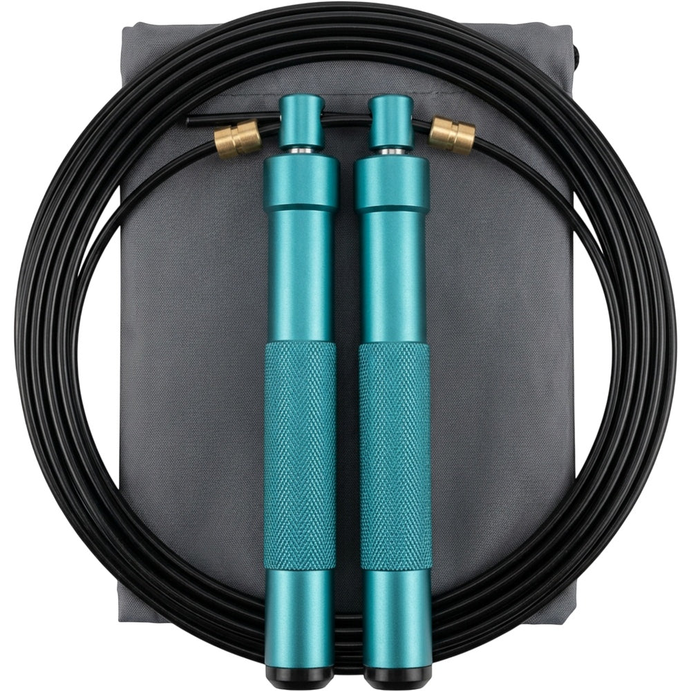 Jndwkv Dual Bearing Steel Cable Speed Jump Rope 3 m Teal - Product view